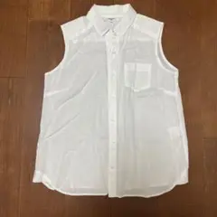 NATURAL BEAUTY BASIC ノースリーブシャツ S ホワイト