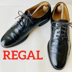 REGAL リーガル 黒 プレーントゥ 24.5cm 除菌・消臭済み