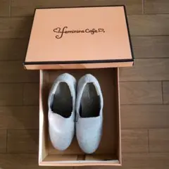 Feminine Cafe ストーン付き ヒールスニーカー グレー