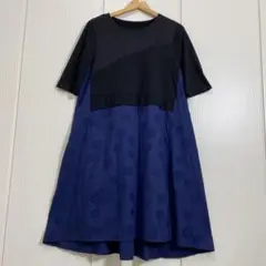 koibito misaki 異素材切替 Aラインシルエット ワンピース