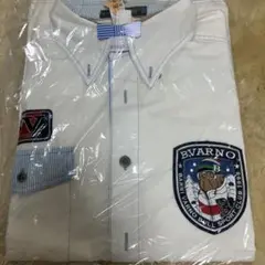 BVARNO 刺繍ロゴ ホワイト長袖シャツ
