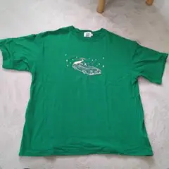 THE GREEN APPLE 　緑色 　Tシャツ 　Lサイズ　GU