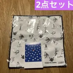 【2点セット】FOLON タオルハンカチ 2 モノクロ