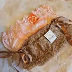 ROLIAN ピンク、 刺繍下着 ベージュレース、