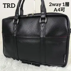 極美品✨ TRD トヨタ ブリーフケース パンチング 合皮 2way A4可 黒