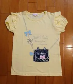 イエロー フリル袖 Tシャツ 150