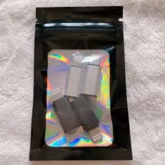 Type C to Lightning変換アダプタ*4個セット 黒色 グレー
