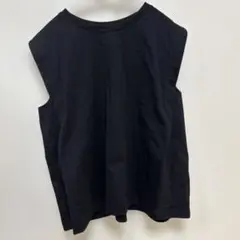 ブラック ノースリーブ トップス　Ｆ　ソロナ