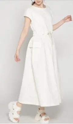 ✨新品✨アイボリー　ドッキングワンピース　S