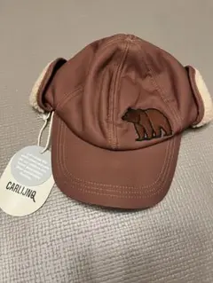 CARLINJQ クマ刺繍 ブラウンキャップ