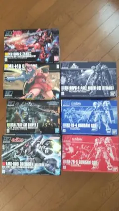 ガンプラ1/1447つ詰め合わせ ザク・ジム・ゲルググ・ガンダム・ドライセン