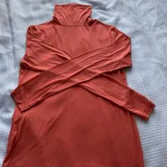 【良品】HEATTECH オレンジ タートルネック L