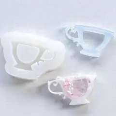 #0101シリコンモールド　コーヒーカップ　シェイカー　キーホルダー　レジン