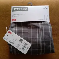 新品未使用　ユニクロ　UNIQLO メンズ　ステテコ L グレー チェック柄
