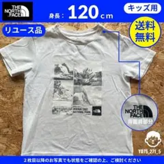 【 THE NORTH FACE 】（120）リユース品：Tシャツ　ホワイト