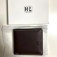 《新品未使用品》HENRI-LUC CHAPUIS 二つ折り財布 ブラウン 茶色