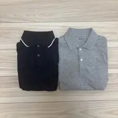 極美品　UNIQLO ドライEX ドライカノコ　ポロシャツ S ネイビー　グレー