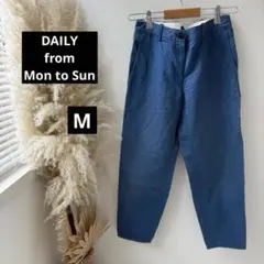 【DAILY from Mon to Sun】ブルーデザインパンツ◇サイズ36