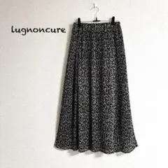 美品　lugnoncure ルノンキュール　花柄　極細プリーツ　ロングスカート