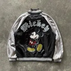 極美品 80s ファンタジア ミッキー サテンジャケット スカジャン ディズニー 極美品 80s ファンタジア ミッキー サテンジャケット スカジャン