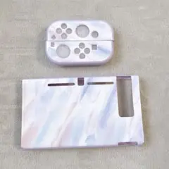 【70-58】NintendoSwitch 対応ケースセットマーブル柄 パープル