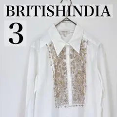 BRITISHINDIA ブリティッシュインディア 刺繍入り長袖シャツ 3