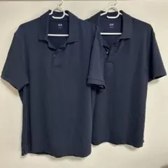 UNIQLO ネイビー ポロシャツ Lサイズ 2枚セット