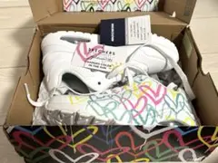 SKECHERS 24cm カラフルハートデザイン スニーカー