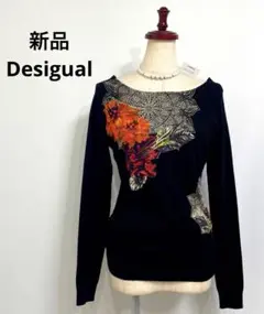 新品 desigual ニット フラワー 大人 エレガンス