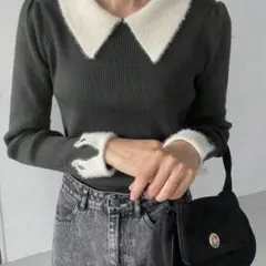 FRIFUL 女性用コントラストカラー パッチワーク 長袖 SHIEN