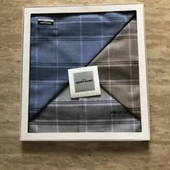pierre cardin チェック柄ハンカチ 3枚セット50cm 外箱有り