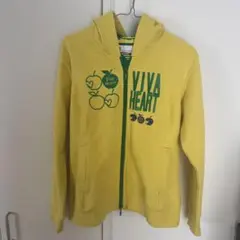 VIVA HEART イエロー フルジップパーカー M