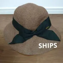 SHIPS ブラウン 麦わら帽子