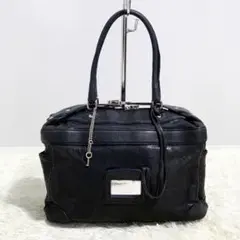 良品 バレンシアガ ハンドバッグ バニティ キーロック レザー 手鏡付き
