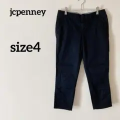 jcpenney 【サイズ4】チノパン クロップド つテーパード ブラック