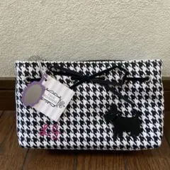 【タグ付き】Lulu Guinness 千鳥柄　犬　スコッチ