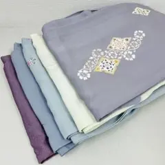 単衣 夏着物 5着 まとめ売り リメイク材料 S-2128