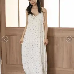 リトルローズ柄カップインキャミワンピース