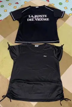 FILAの黒のスポーツTシャツ２枚セット