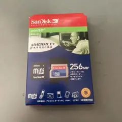 mini SDカード256MB & SDカードアダプタ　未使用