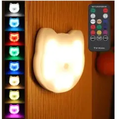 ✨新品✨LED タッチライト 充電式 かわいい 猫 ナイトライト リモコン付き