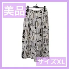 【セール】gu アート柄フレアパンツ