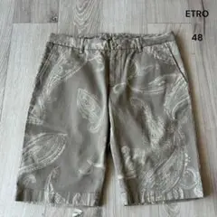 希少❤　エトロ　ペイズリー柄　ベルト付きショートパンツ　ライトブルー　44　XL 2025年最新】Etro メンズ ショートパンツ・ハーフパンツの人気