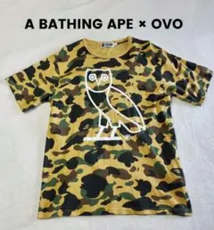 【希少】A BATHING APE × OVO コラボ　Tシャツ　カモフラ