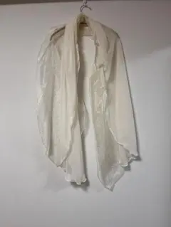 ホワイト シフォン ストール