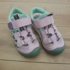 ムーンスター　MOONSTAR ピンク パープル　サンダル マジックテープ式