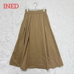 【イネド】フレアロングスカート　ベージュ　シンプル　上品　￼