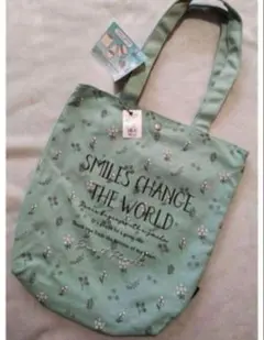 ★最終値下げ・新品★推し活　トートバッグ　レッスンバッグ　グリーン　花柄