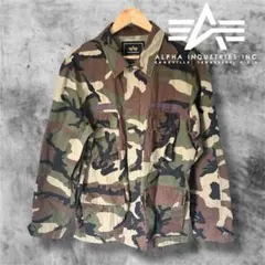 ALPHA INDUSTRIES カモフラージュ 長袖シャツ Lサイズ