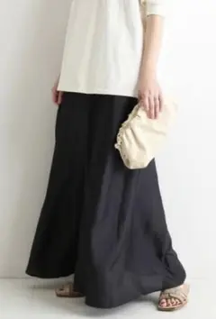 2日間限定値下げ❣️SLOBE IENA ワッシャーサテンスカート ブラック